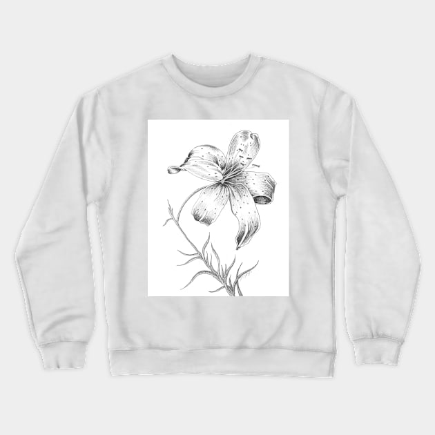 Tiger Lily Crewneck Sweatshirt by Caildis Arts